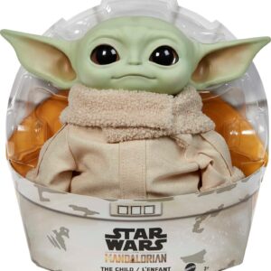 Peluche Grogu de Star Wars de Mattel, figura de 28 cm con cuerpo blando.
