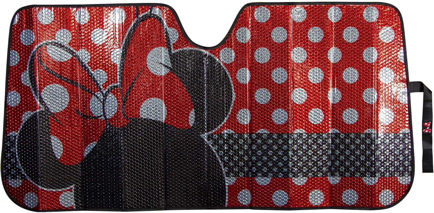 Parasol acordeón de aluminio con diseño de lunares de Minnie de Disney, de Plasticolor 003831R01