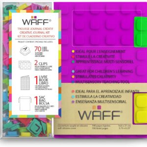 Kit de Cuaderno Creativo con Cubos de Silicona Suave y Papel Rayado - WAFF Color Morado -KG4103CMB