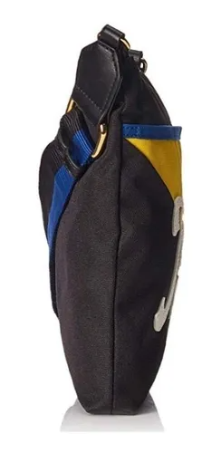 Bolso Tommy Hilfiger Crossbody Ajustable Negro Amarillo Original - Imagen 2