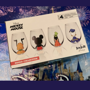 Mickey Mouse Disney Joyjolt 4 limited drinking glasses squad collection