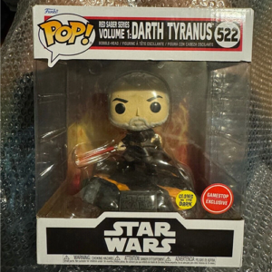 Funko Pop Star Wars Red Saber Series Darth Tyranus 522 GITD GameStop Exclusive