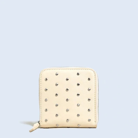 Madewell Essential Studded Wallet White/Ecru