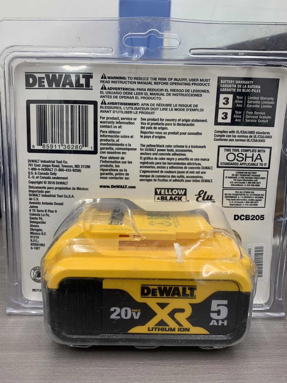 DEWALT DCB205 20V Li-Ion 5.0Ah Battery - Imagen 2